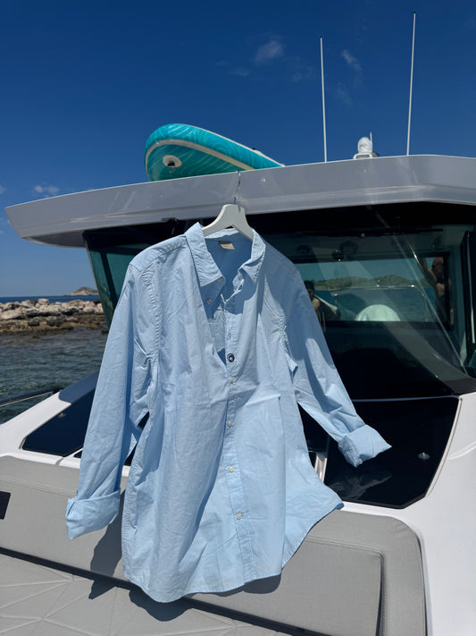 Collar shirt baby blue