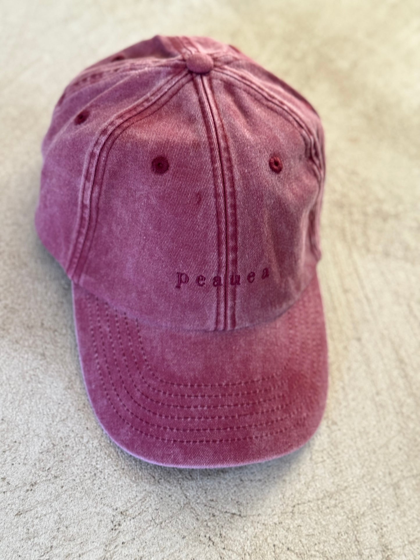 Organic cotton hat vintage red